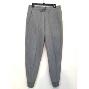 Puma Sweatpants Gray Elastic Adjustable Waist Ankle Cuff L